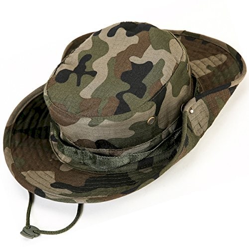 New Mens Camouflage Camo Boonie Fishing Hat Cotton Vented Size Large