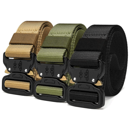 Heavy Duty Mens Tactical Belt with Buckle | Utility Nylon Rigger Belt