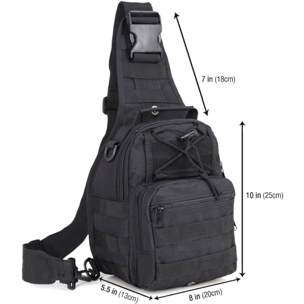 Dropship Men Backpack Tactical Sling Bag Chest Shoulder Body Molle